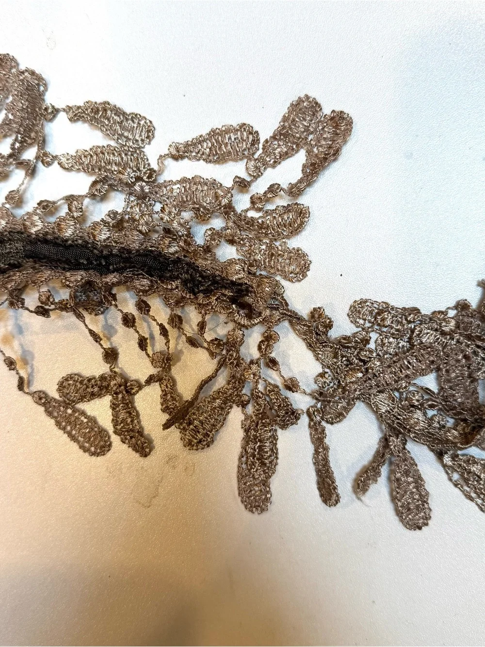 Boho Crochet Fringe Scarf - Brown